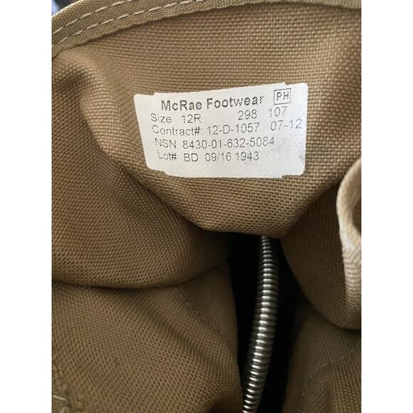 Mil-Spec Hot Weather Coyote Sz 12R McRae Boot W/Vibram Sierra Outsole-READ - Picture 11 of 11